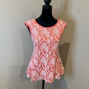 Bright orange blouse